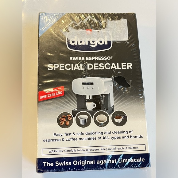 Durgol Swiss Espresso Descaler and Decalcifier for All Brands of Espresso 2 Pack - Picture 1 of 4